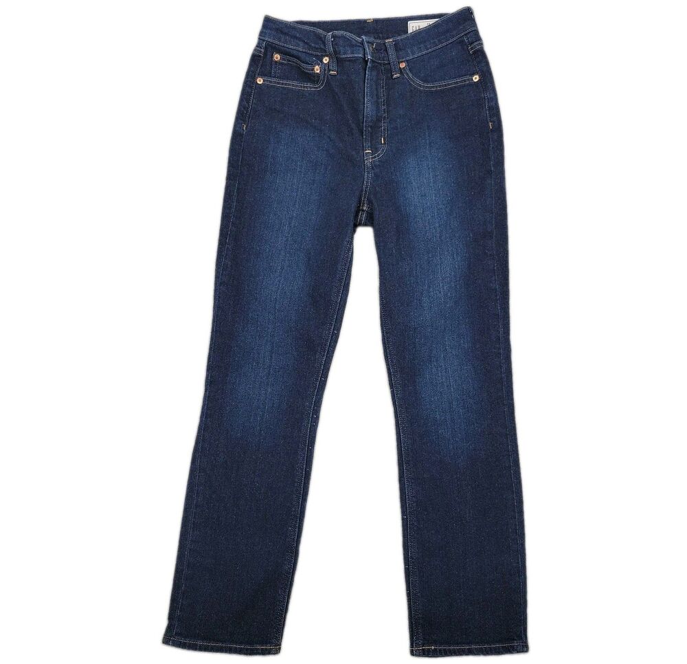 Gap Womens Jeans Size 28/6R Vintage Slim High Rise 28x28 Dark Blue